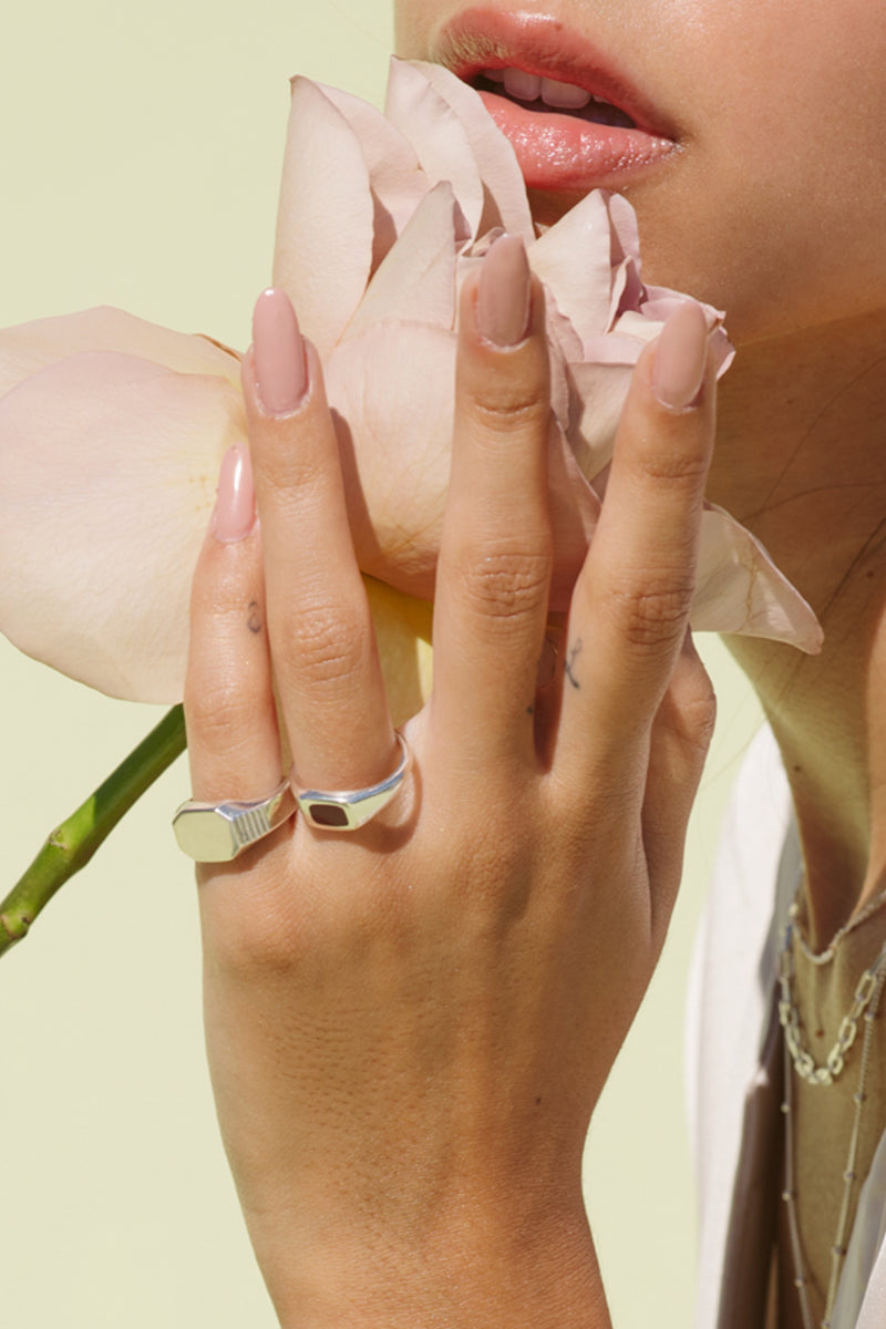 Signet pinky ring silver