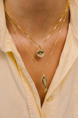 Bom Dia Necklace Gold Plated