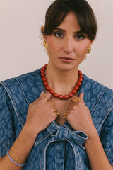 Textured Ovate Hoops Gold Plated (14mm)