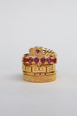 Hamsa hand ring gold plated