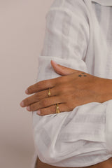 Trinity pinky ring gold plated