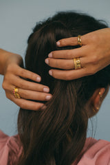 Trinity pinky ring gold plated