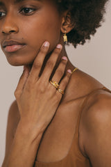 Trinity pinky ring gold plated