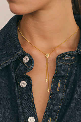 Night Sky Necklace Gold Plated