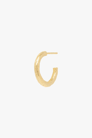 Wanderlust hammered hoop gold plated (18 mm)