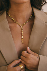 Gypsy necklace gold plated (48.5cm)