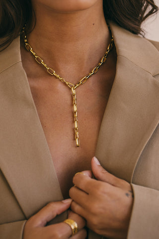 Gypsy necklace gold plated (48.5cm)