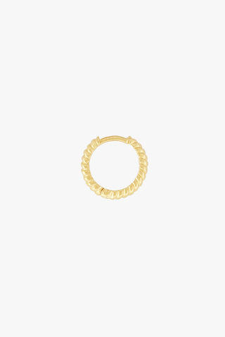 Bold Twisted Hoop Gold Plated (13mm)