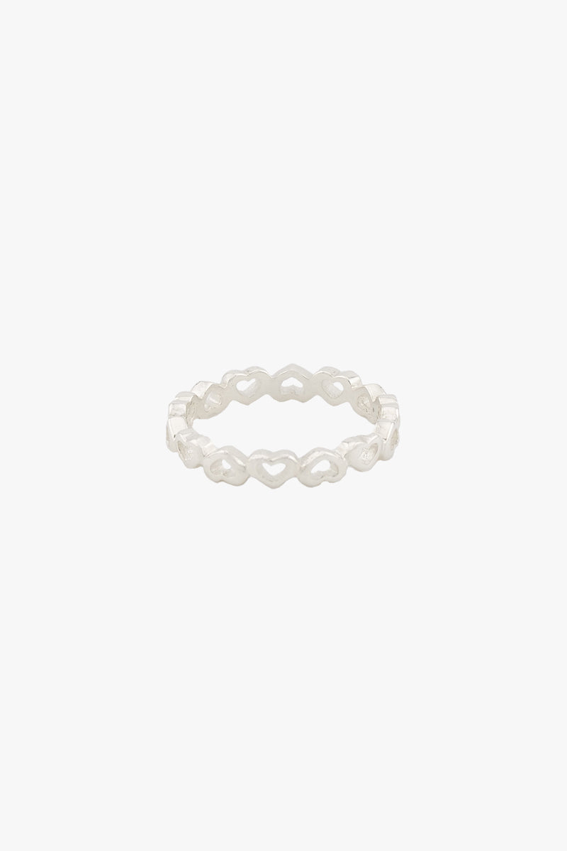 Soaring Heart Pinky Ring Silver