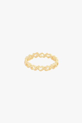 Soaring Heart Pinky Ring Gold Plated