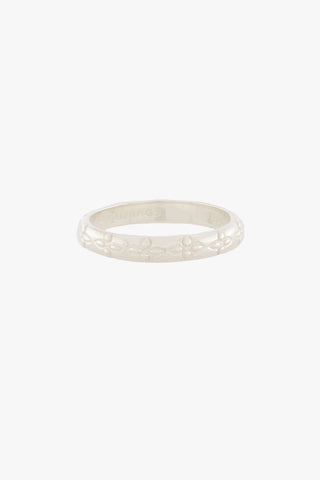 Floral Embrace Ring Silver